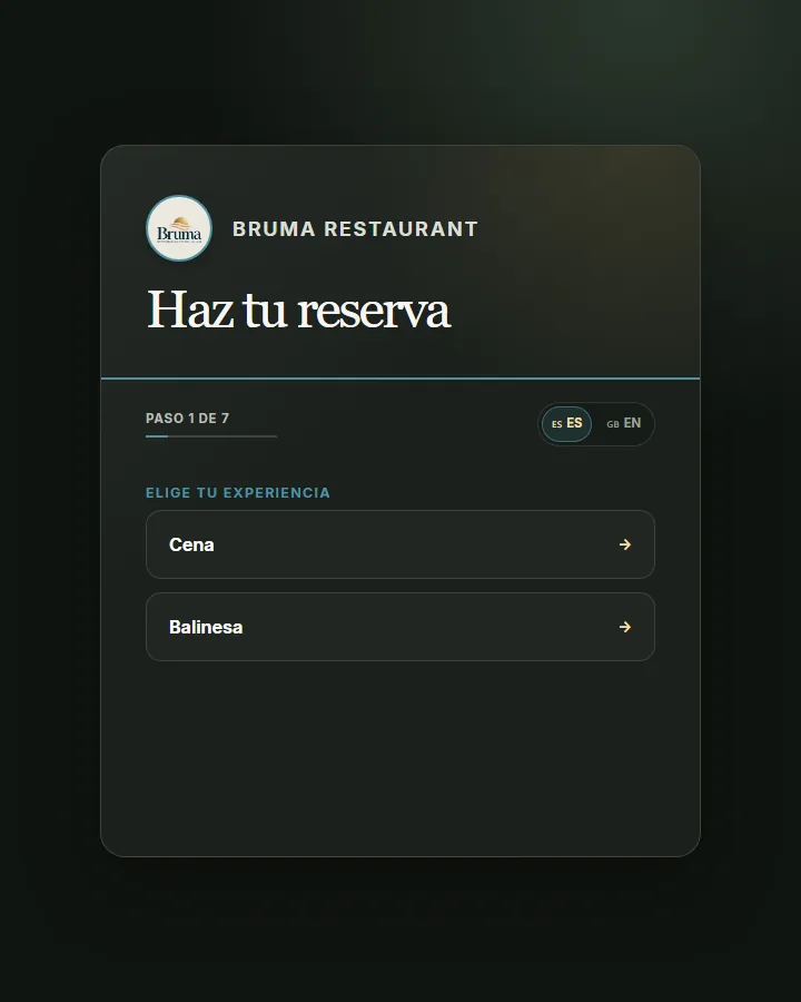 COSTABOTS Assistant configurado para el restaurante ficticio Bruma